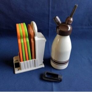 Mid-Century 7 pc Grater Set & Kayser Cream Whipper